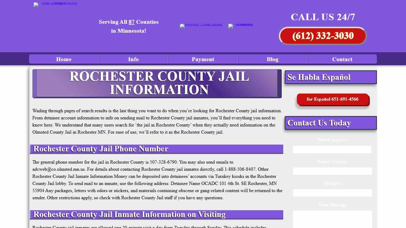Rochester County Jail Information Reliable Jail Information
